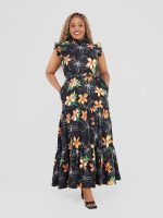 Emily Maxi Dress_Black Flowered01