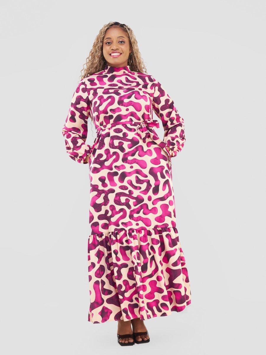 Erin Maxi Dress - Pink/Cream