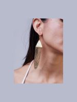 Lizola_Aluoch Chained Earrings - (Brass) with polisher - 000102