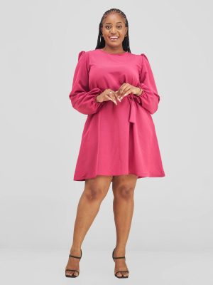 Chausiku Shift Dress - Pink